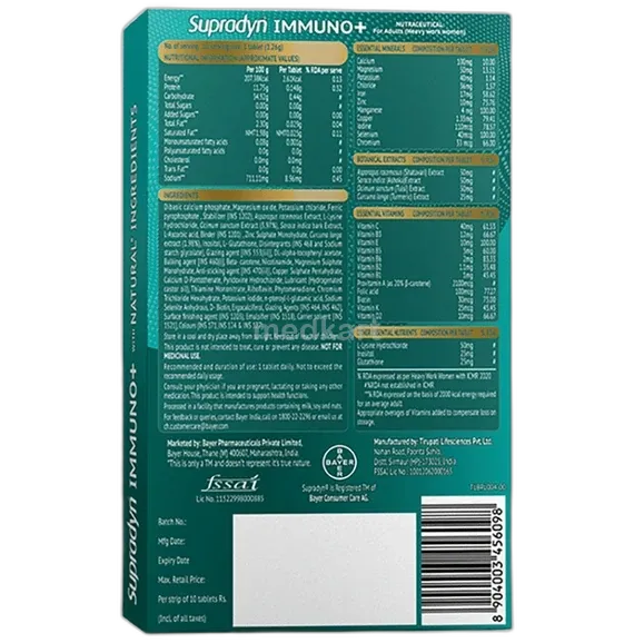 supradyn immuno plus tablet 10's